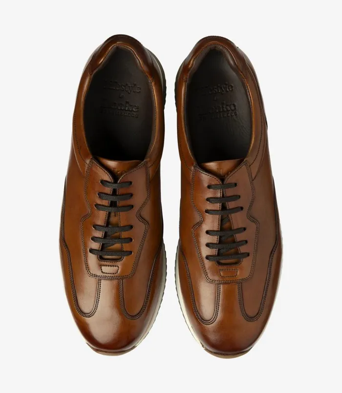 Men Linford Chestnut Brown Loake Trainers and Sneakers Men Linford Chestnut Brown Loake Trainers and Sneakers