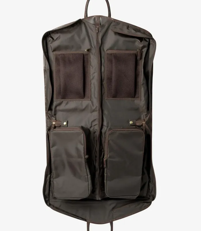 Men London Suit Carrier Brown Loake Overnight and Wash Bags