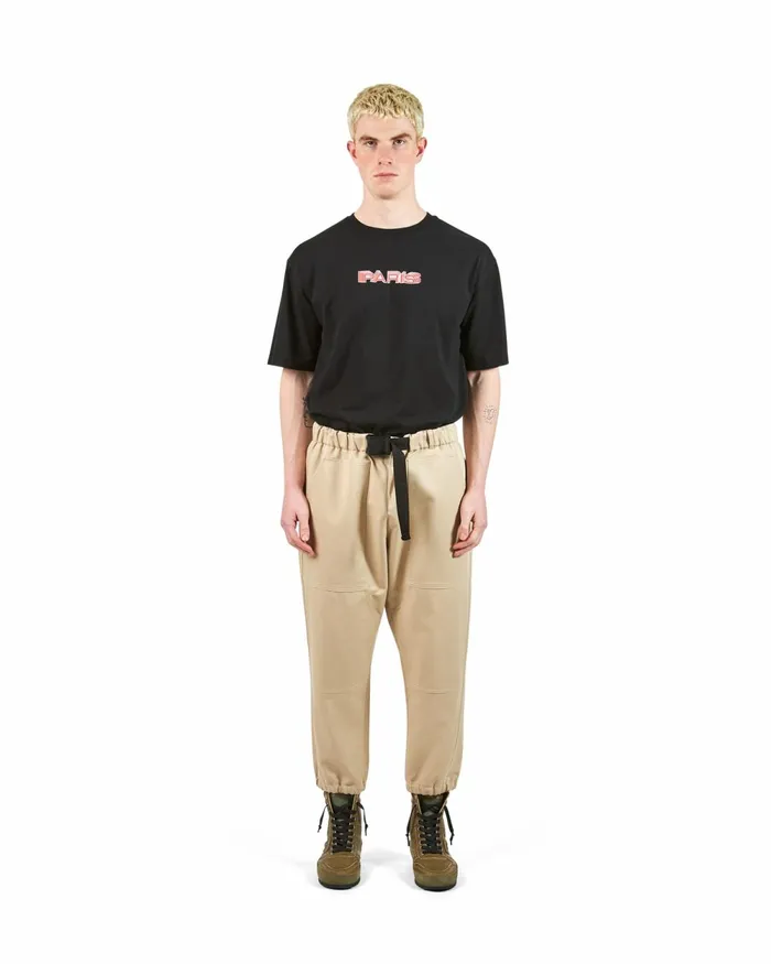 Men Loose Fit Trousers 8211 Beige PM Philippe Model Paris Trousers And Shorts