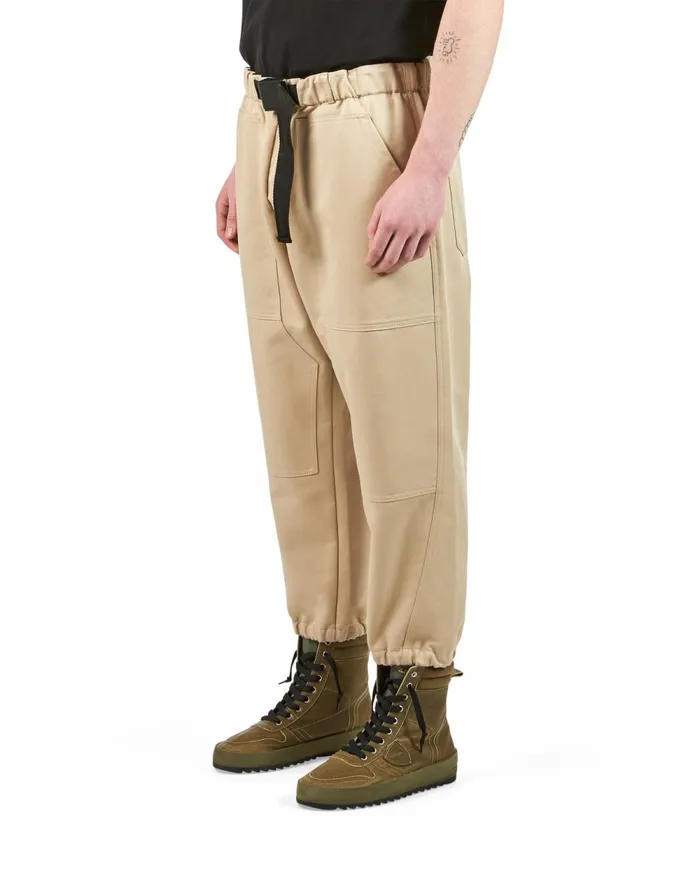 Men Loose Fit Trousers 8211 Beige PM Philippe Model Paris Trousers And Shorts