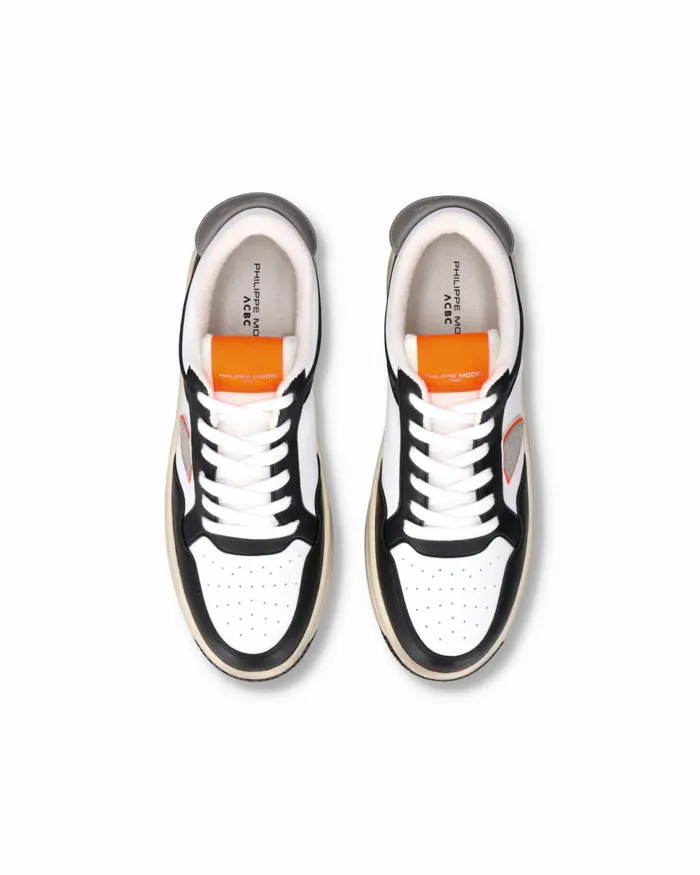 Men Lyon Sneakers BlackOrange Shoes Philippe Model Paris Street