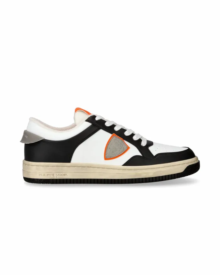 Men Lyon Sneakers BlackOrange Shoes Philippe Model Paris Street
