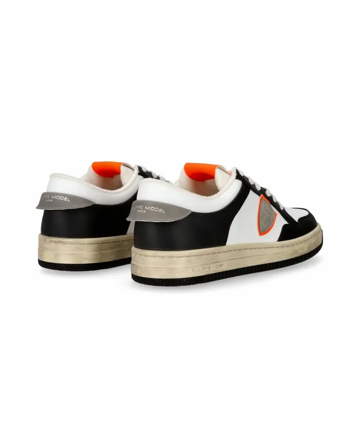 Men Lyon Sneakers BlackOrange Shoes Philippe Model Paris Street