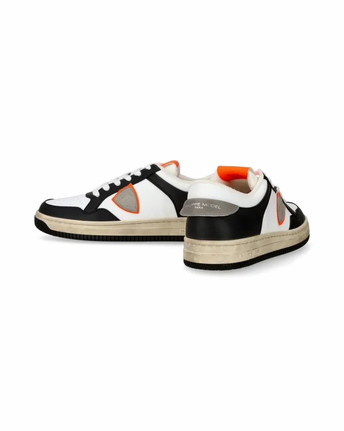 Men Lyon Sneakers BlackOrange Shoes Philippe Model Paris Street