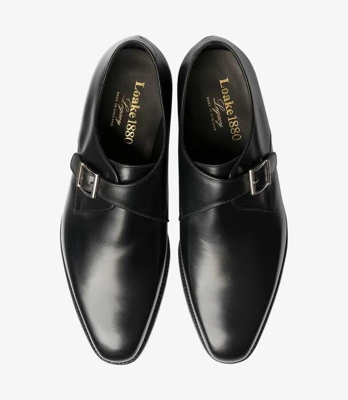 Men Medway Black Loake Monk Shoes Men Medway Black Loake Monk Shoes