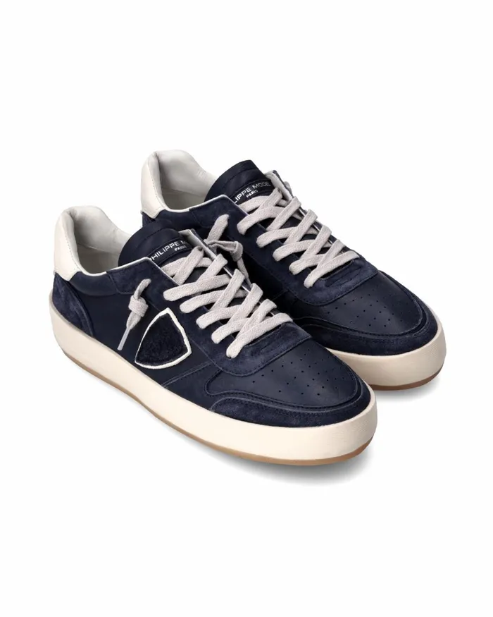 Men Nice Sneakers Blue Shoes Philippe Model Paris Casual