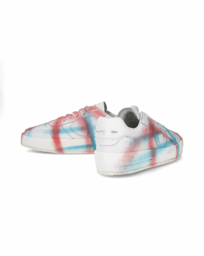 Men Nice Sneakers White Azure Pink Shoes Philippe Model Paris Street