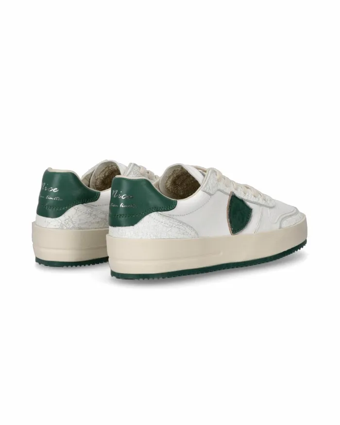 Men Nice Sneakers WhiteGreen Shoes Paris Philippe Model Paris Casual