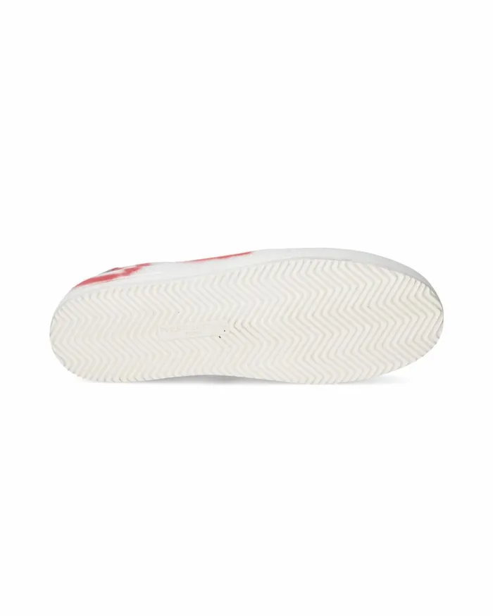 Men Nice Sneakers White Pink Shoes Philippe Model Paris Low