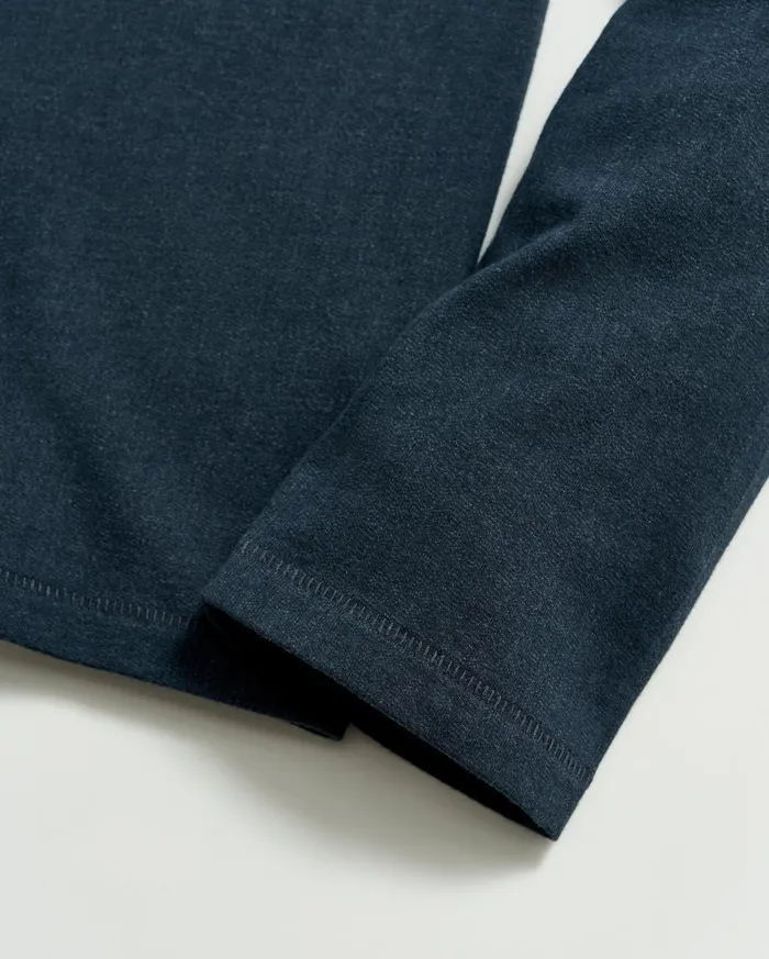Men Polos Tees and Henleys Billy Reid LS Herringbone Polo Navy