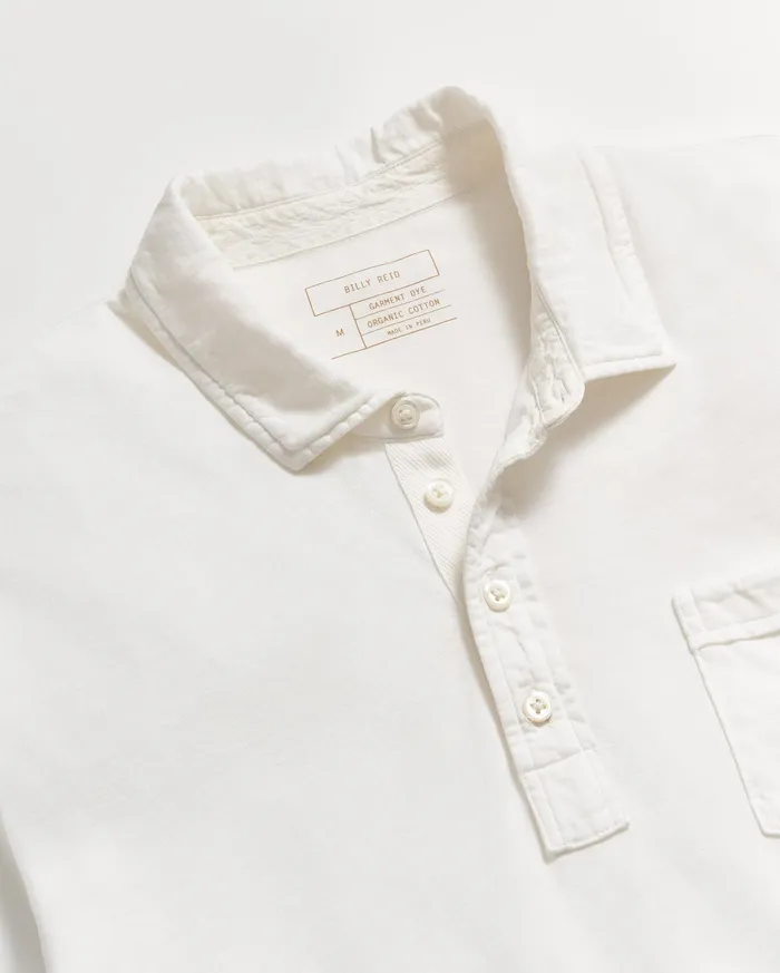 Men Polos Tees and Henleys Billy Reid Pensacola Polo White