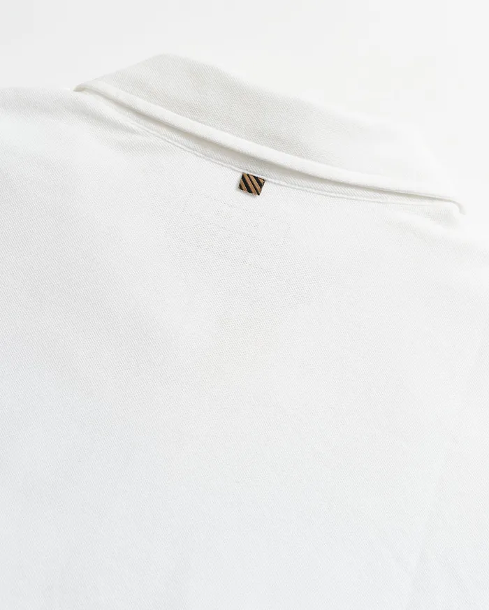 Men Polos Tees and Henleys Billy Reid Pique Pensacola Polo White