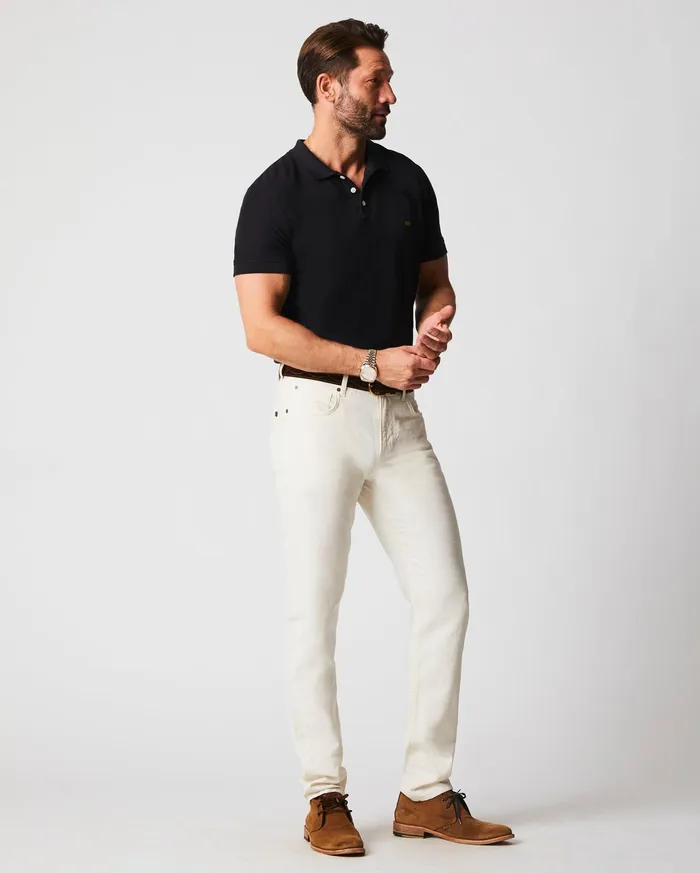 Men Polos Tees and Henleys Billy Reid Pique Polo Black