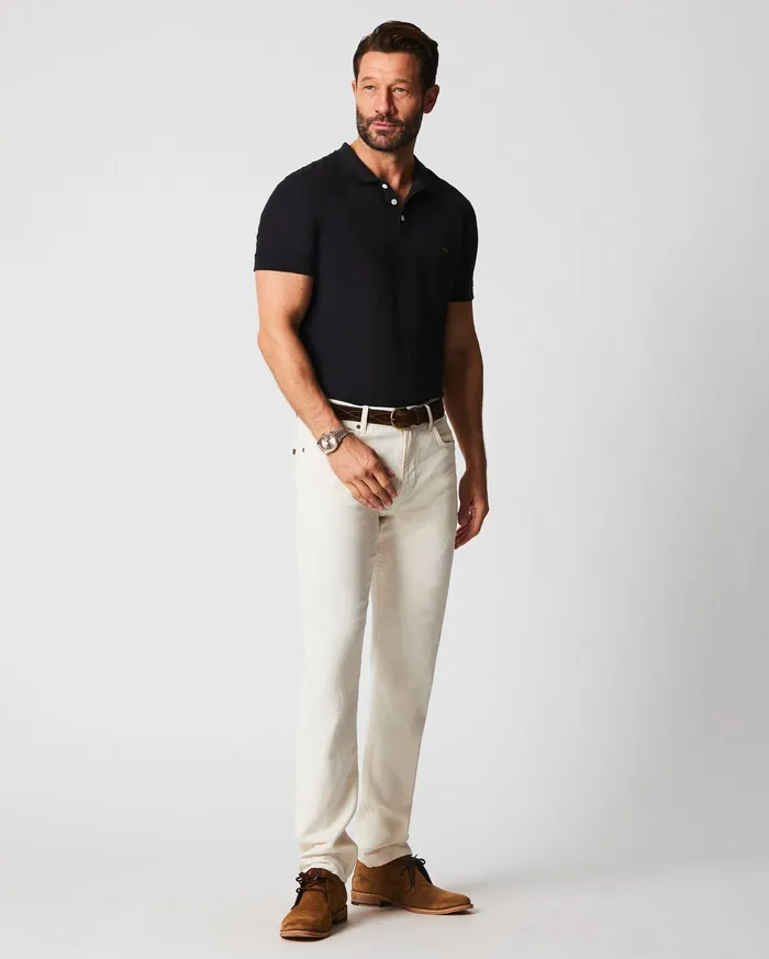 Men Polos Tees and Henleys Billy Reid Pique Polo Black