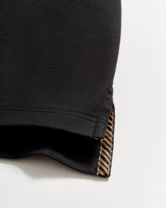 Men Polos Tees and Henleys Billy Reid Pique Polo Black