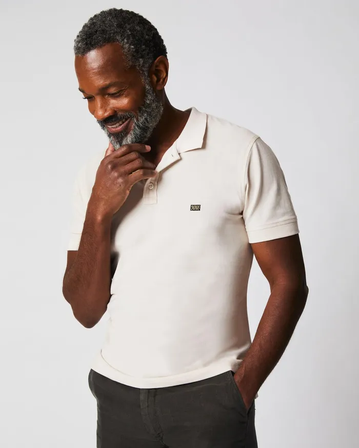 Men Polos Tees and Henleys Billy Reid Pique Polo Natural