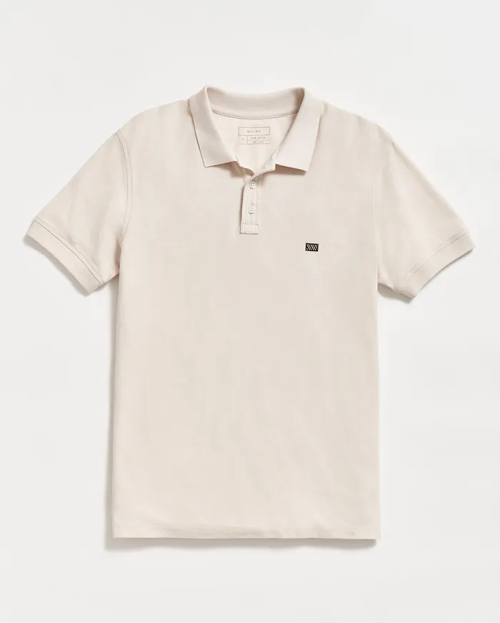 Men Polos Tees and Henleys Billy Reid Pique Polo Natural