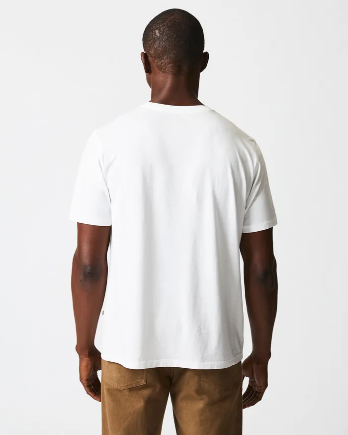 Men Polos Tees and Henleys Billy Reid Washed Tee White