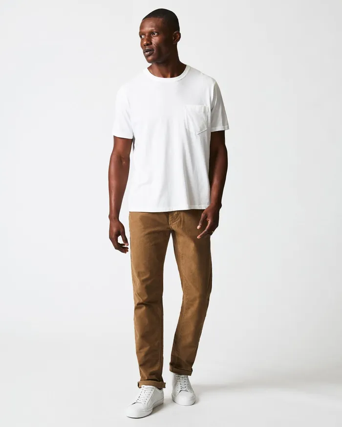Men Polos Tees and Henleys Billy Reid Washed Tee White
