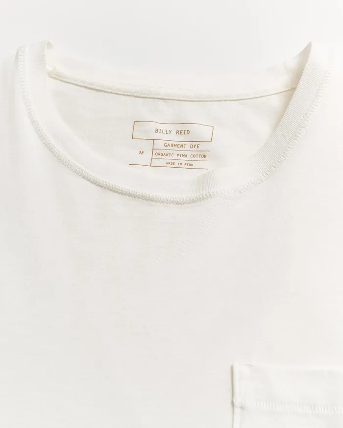 Men Polos Tees and Henleys Billy Reid Washed Tee White