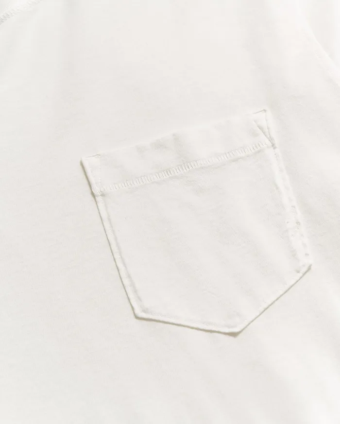 Men Polos Tees and Henleys Billy Reid Washed Tee White