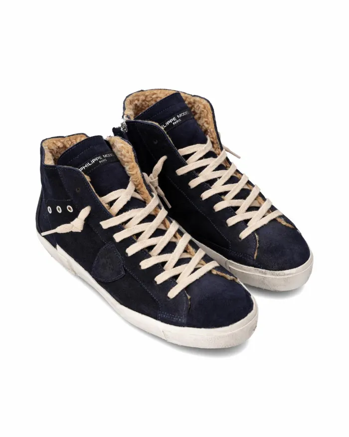Men Prsx Sneakers Blue Shoes Philippe Model Paris Casual