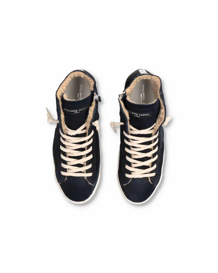 Men Prsx Sneakers Blue Shoes Philippe Model Paris Casual
