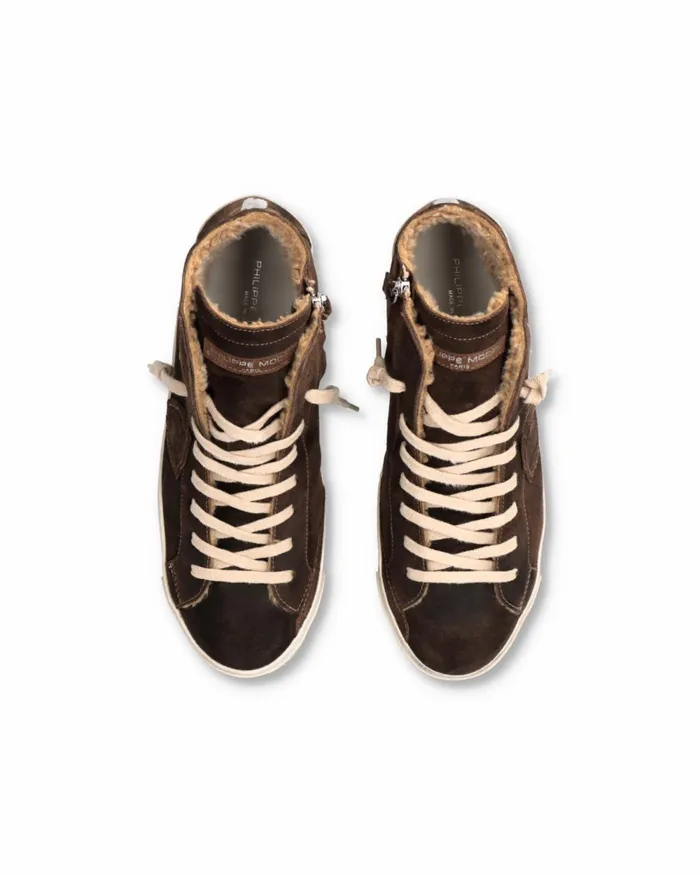 Men Prsx Sneakers Brown Shoes Philippe Model Paris Casual