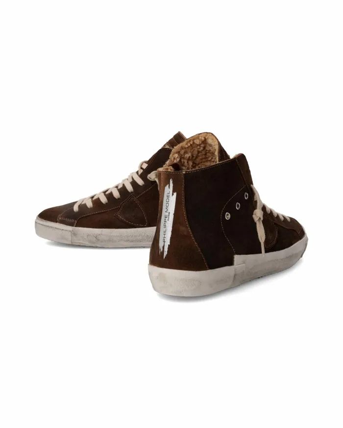 Men Prsx Sneakers Brown Shoes Philippe Model Paris Casual