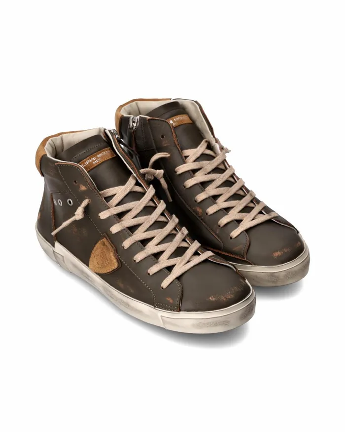 Men Prsx Sneakers Green Shoes Philippe Model Paris Casual
