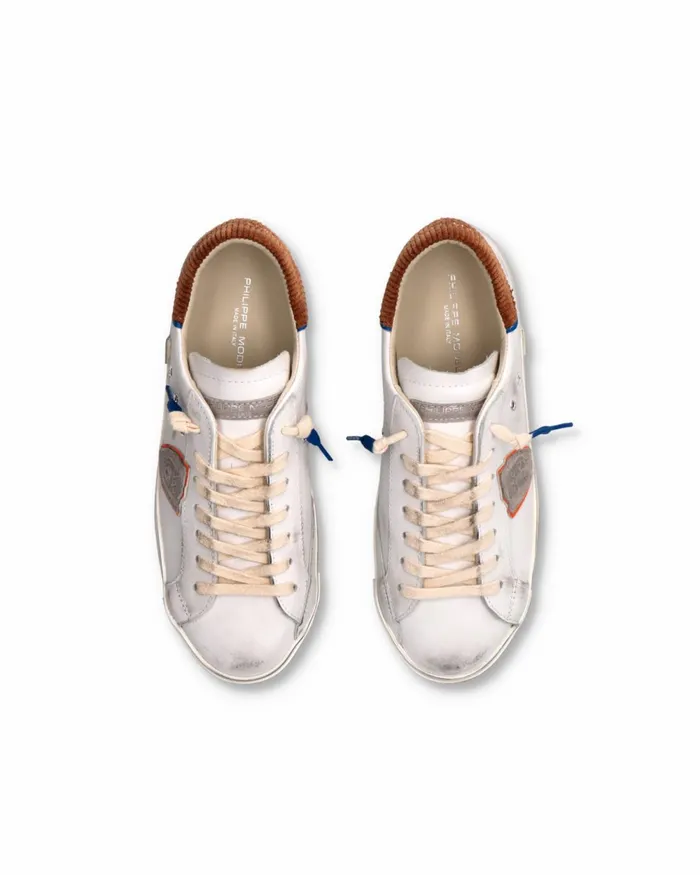 Men Prsx Sneakers WhiteCognac Shoes Paris Philippe Model Paris Low
