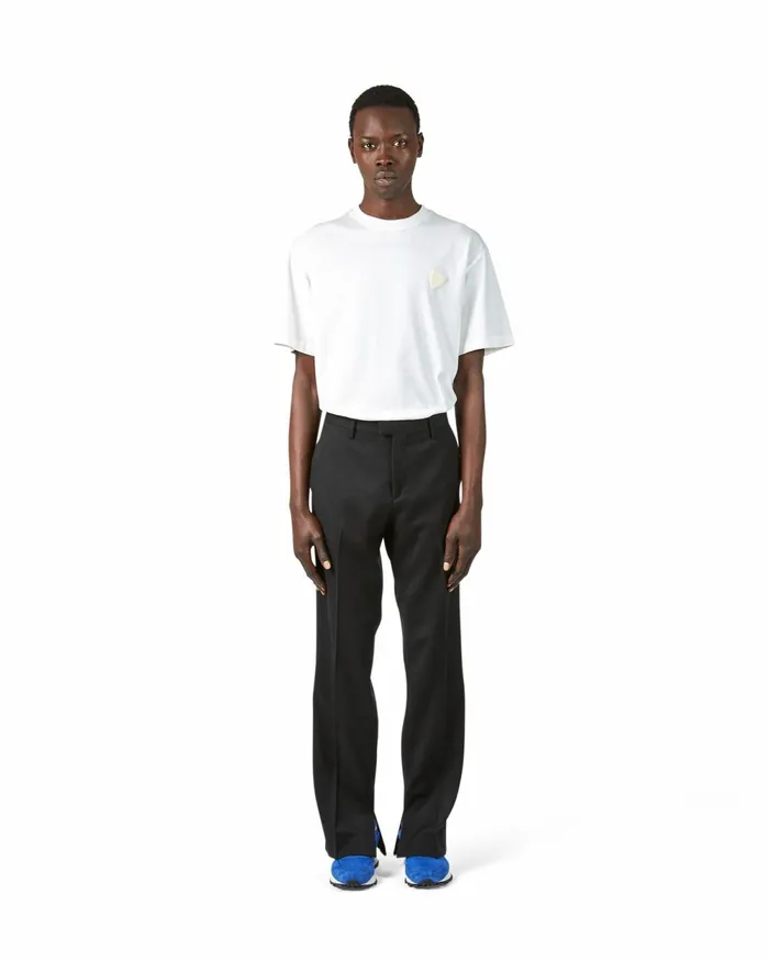 Men Regular Straight Trousers 8211 Black Paris Philippe Model Paris Trousers And Shorts
