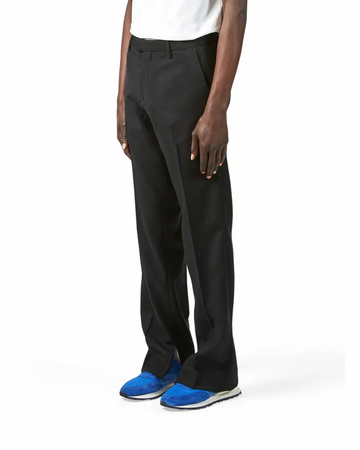 Men Regular Straight Trousers 8211 Black Paris Philippe Model Paris Trousers And Shorts