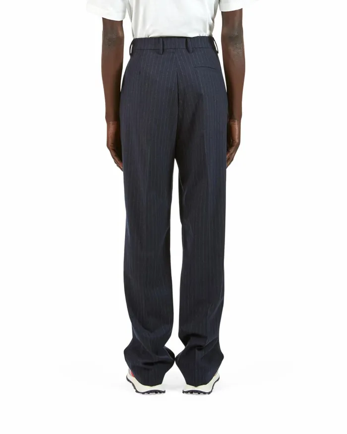 Men Regular Straight Trousers 8211 Navy Blue Paris Philippe Model Paris Trousers And Shorts