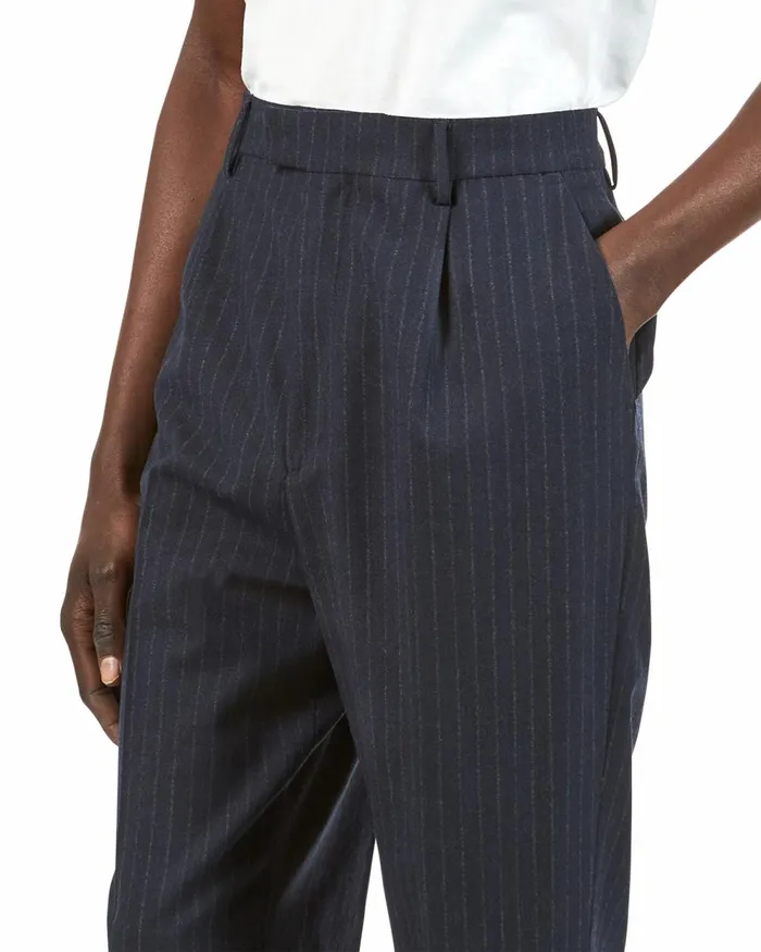Men Regular Straight Trousers 8211 Navy Blue Paris Philippe Model Paris Trousers And Shorts