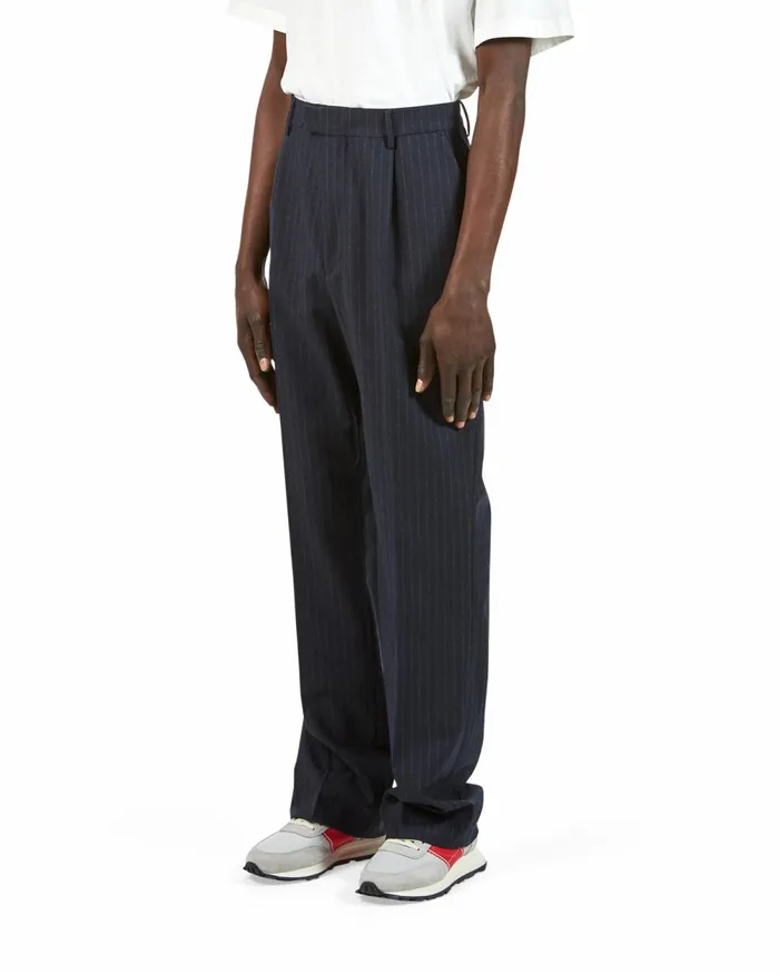 Men Regular Straight Trousers 8211 Navy Blue Paris Philippe Model Paris Trousers And Shorts