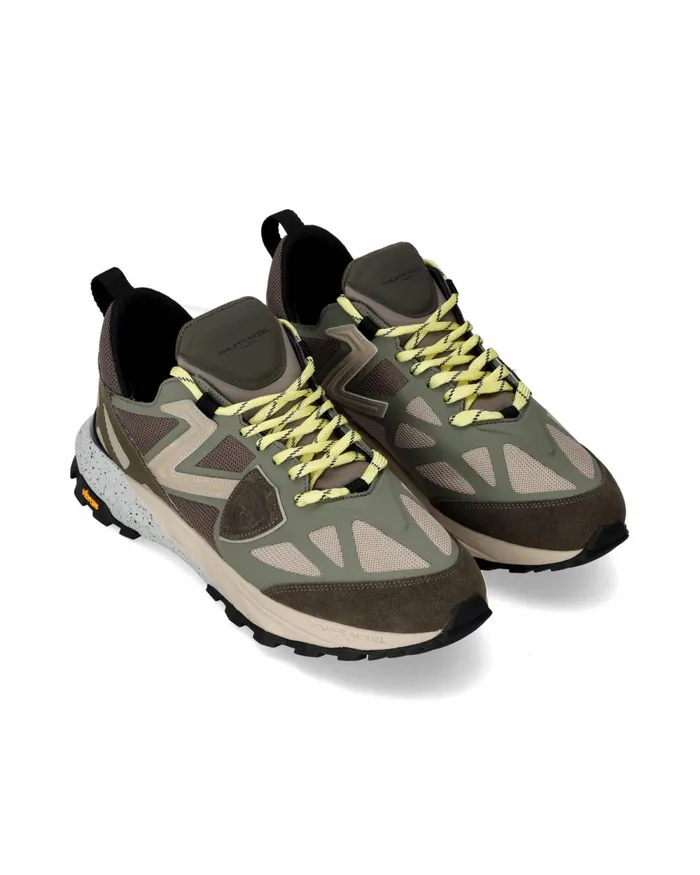 Men Rivoli Sneakers Khaki Green Shoes Philippe Model Paris Street