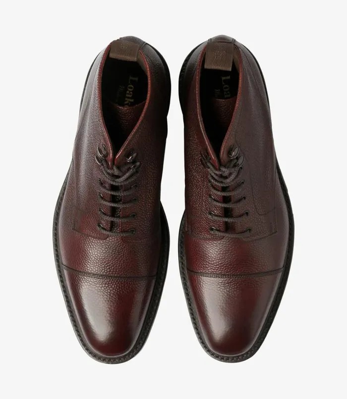 Men Roehampton Oxblood Grain Loake Boots