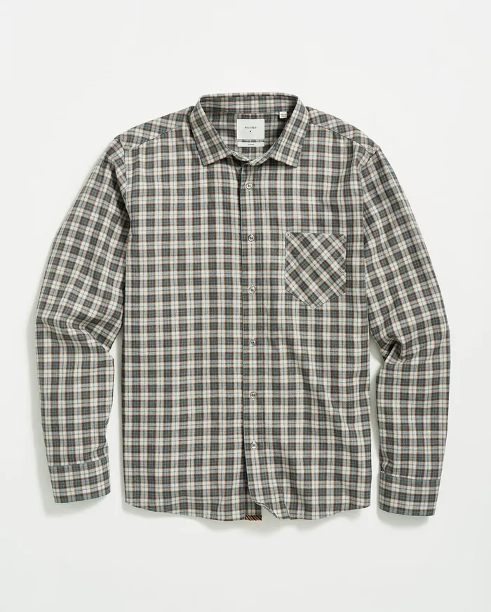 Men Shirting Billy Reid Herringbone Plaid John T Shirt Greytan