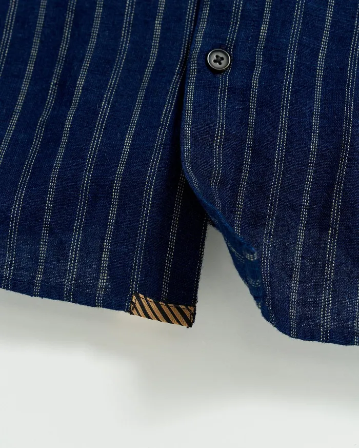 Men Shirting Billy Reid John T Shirt Indigowhite