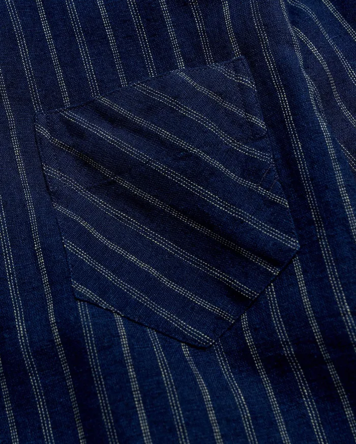 Men Shirting Billy Reid John T Shirt Indigowhite