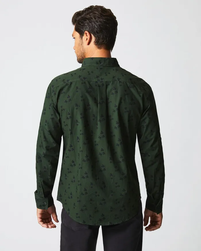 Men Shirting Billy Reid Kudzu Tuscumbia Shirt Evergreenpine Green