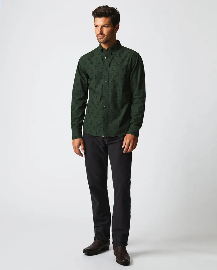 Men Shirting Billy Reid Kudzu Tuscumbia Shirt Evergreenpine Green
