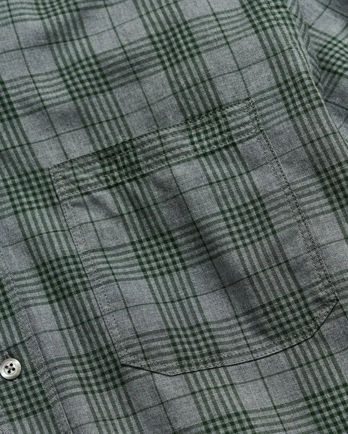 Men Shirting Billy Reid Melange Plaid Tuscumbia Shirt Bd Charcoalgreen