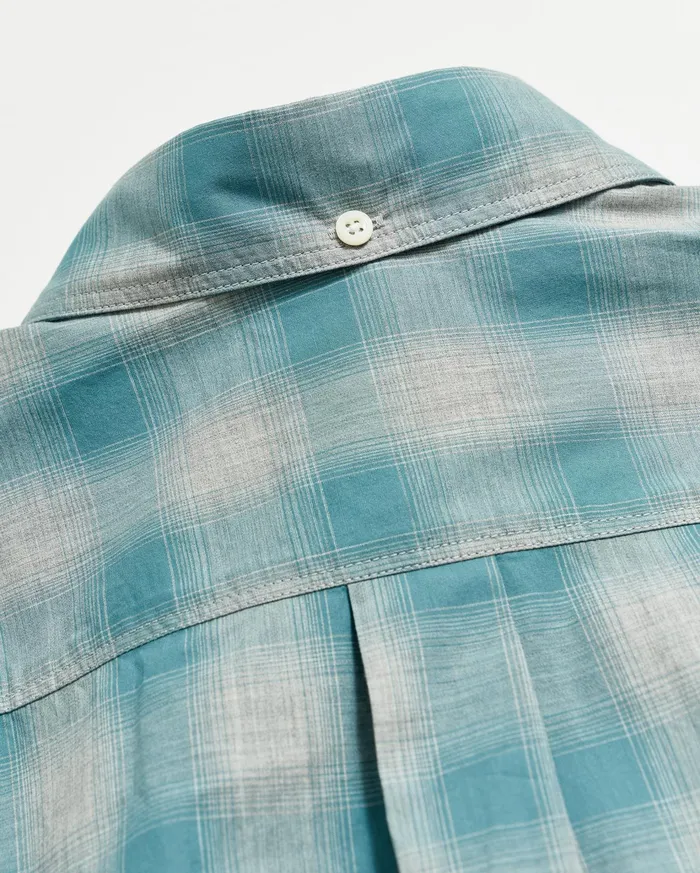 Men Shirting Billy Reid Melange Shadow Plaid Tuscumbia Shirt Greysmoke Blue