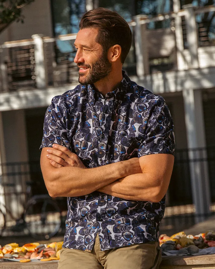 Men Shirting Billy Reid SS Tuscumbia Shirt Bd Dark Oyster