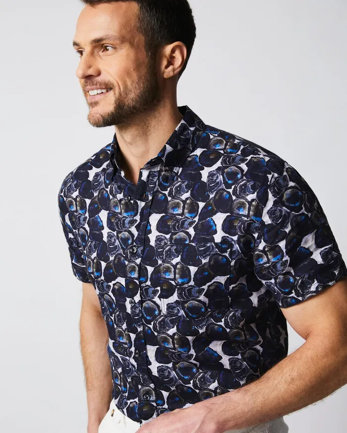 Men Shirting Billy Reid SS Tuscumbia Shirt Bd Dark Oyster