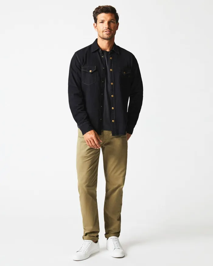 Men Shirting Billy Reid Shoals Denim Shirt Black
