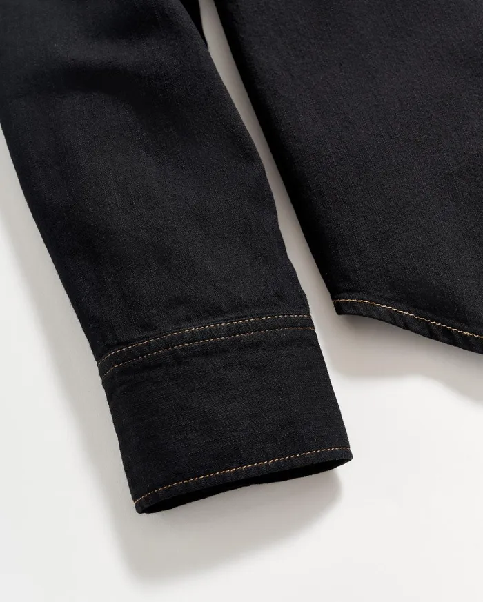 Men Shirting Billy Reid Shoals Denim Shirt Black
