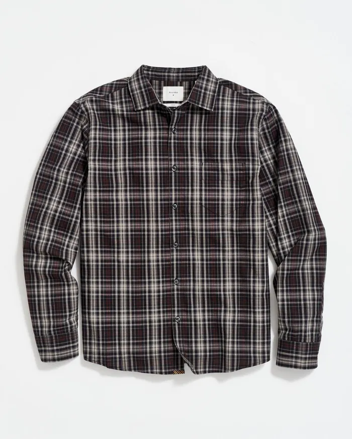 Men Shirting Billy Reid Tonal Plaid Tuscumbia Shirt Blackmulti